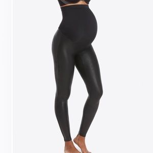 SPANX Maternity leather leggings - size small